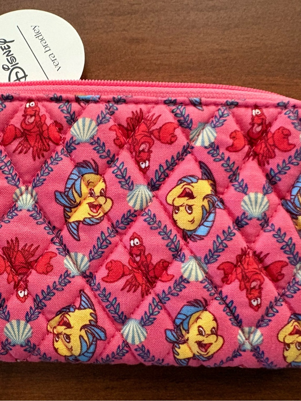 Vera Bradley Disney Ariel’s Pink Lagoon Ditsy Wristlet - Picture 3 of 7